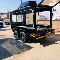A completed custom trailer